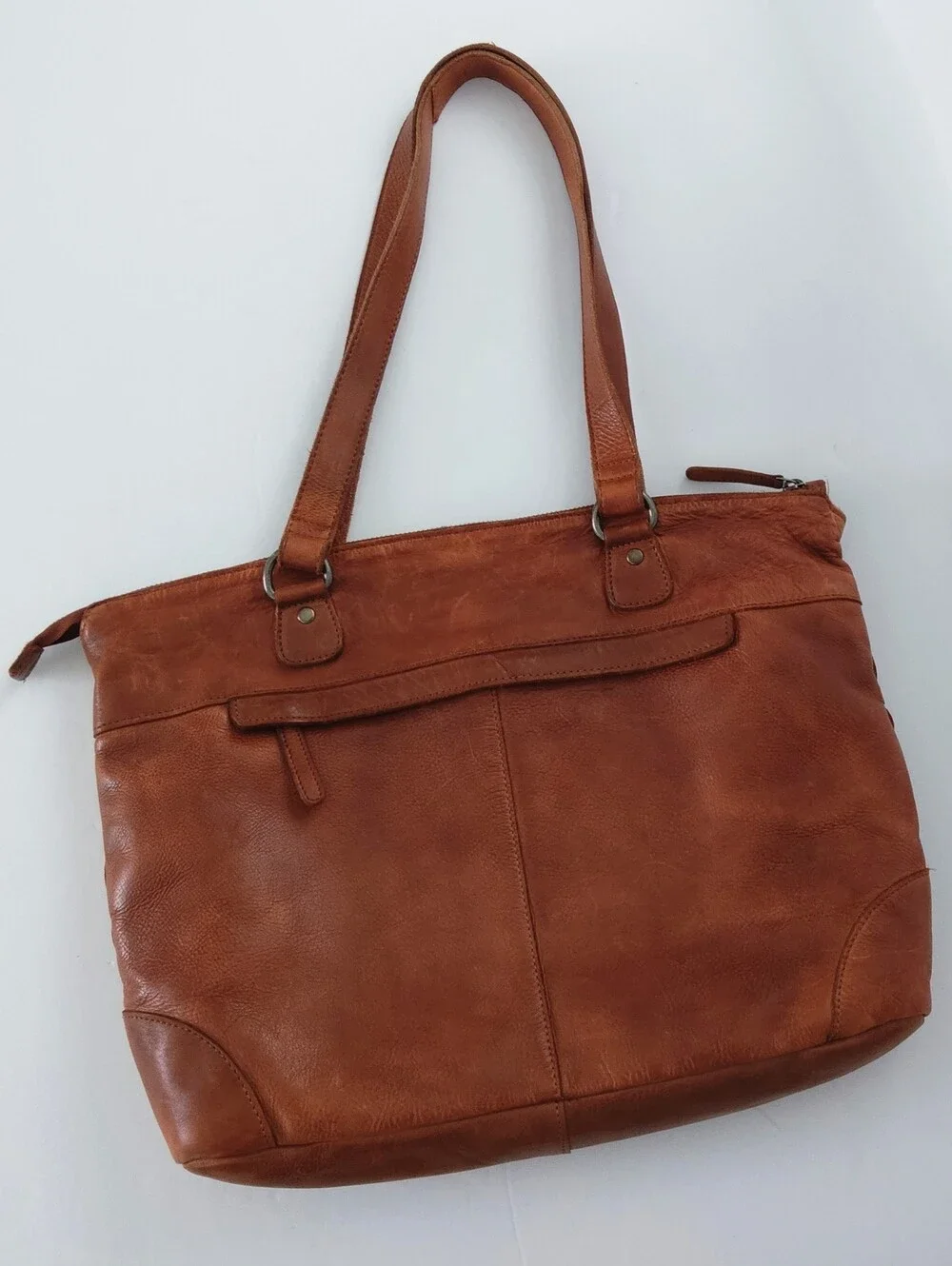 Vilenca Holand Classic Woven Leather Laptop Bag. Pre-owned.